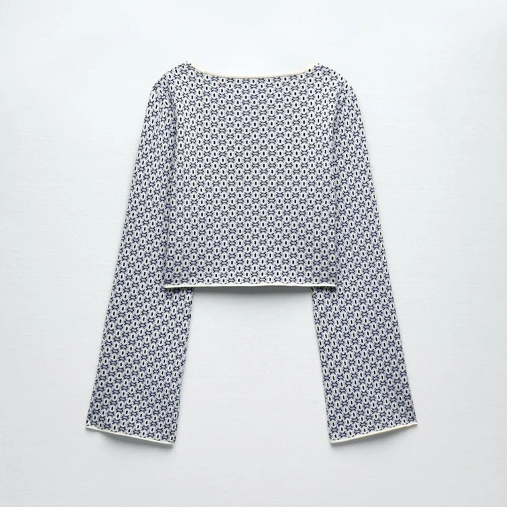 Zara Jacquard Knit Cardigan - Picture 2 of 8